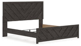 Prendonea Charcoal King Panel Bed