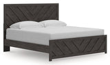 Prendonea Charcoal King Panel Bed