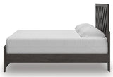 Prendonea Charcoal King Panel Bed