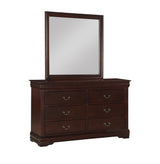 Louis Philip Cherry Wood Sleigh Bedroom Set - Ella Furniture