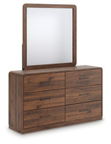 Fortlorn Walnut Brown Dresser and Mirror