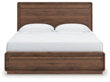 Fortlorn Walnut Brown King Panel Bed