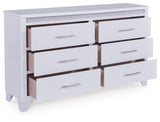 Jarlee White Dresser angled view