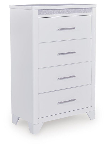 Jarlee White Chest of Drawers angled view