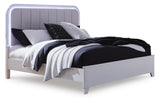 Jarlee White Queen Upholstered Panel Bed view 3