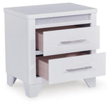 Jarlee White Nightstand angled view