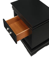 Louis Philip Dresser Black, Modern Wood Veneers, Classic Spacious 6 Drawers - Ella Furniture