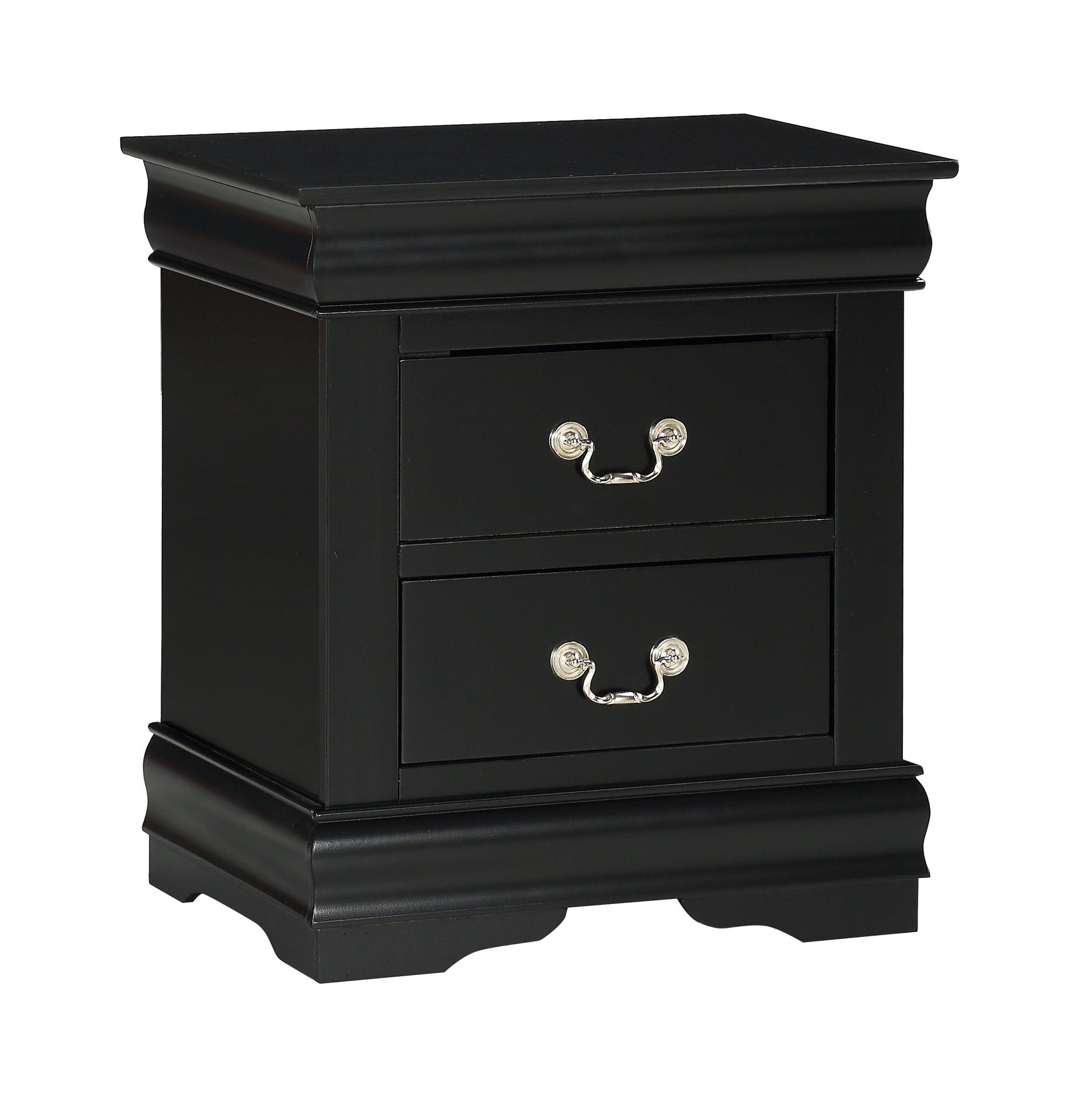 Louis Philip Dresser Black, Modern Wood Veneers, Classic Spacious 6 Drawers - Ella Furniture