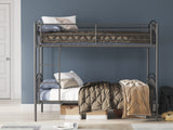Lanceburg Gray Twin over Twin Bunk Bed with Ladder