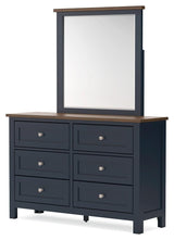 Landocken Brown/Blue Dresser and Mirror