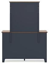 Landocken Brown/Blue Dresser and Mirror