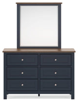 Landocken Brown/Blue Dresser and Mirror