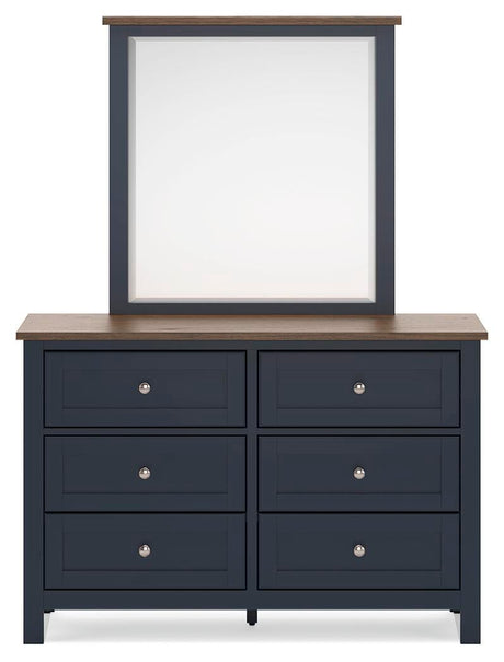 Landocken Brown/Blue Panel Bedroom Set view 12