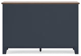 Landocken Brown/Blue Dresser