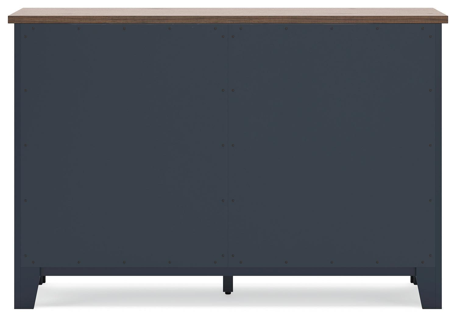 Landocken Brown/Blue Dresser
