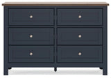 Landocken Brown/Blue Dresser