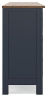 Landocken Brown/Blue Dresser
