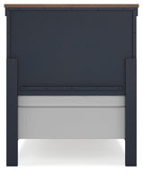 Landocken Brown/Blue Twin Panel Bed