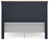 Landocken Brown/Blue Queen Panel Bed