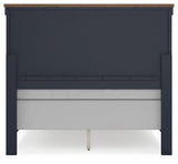 Landocken Brown/Blue Full Panel Bed