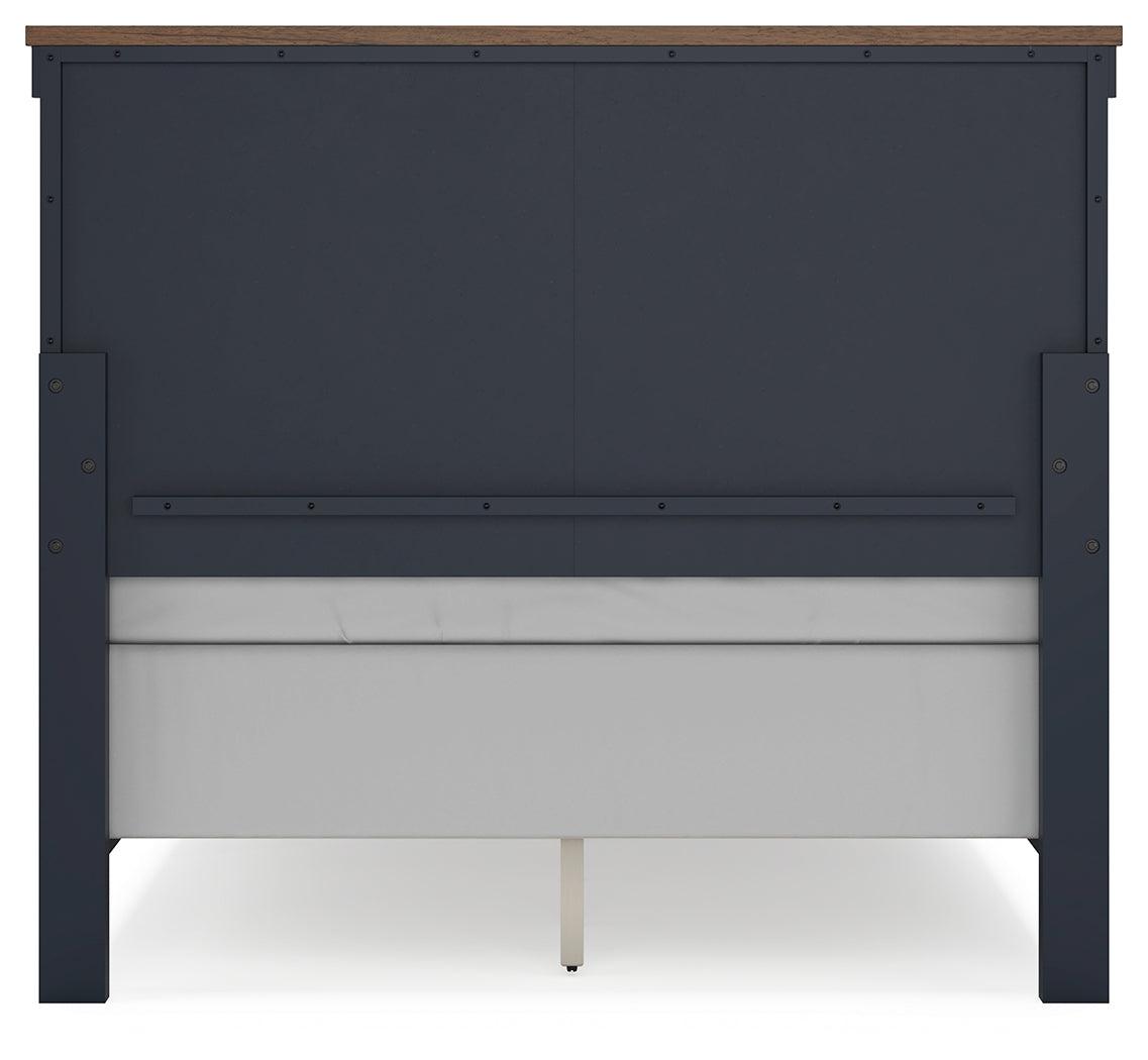 Landocken Brown/Blue Full Panel Bed