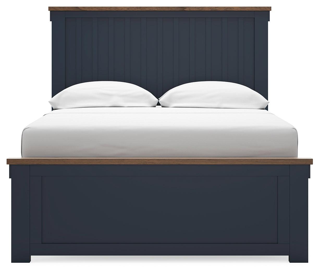 Landocken Brown/Blue Full Panel Bed
