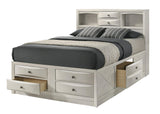 Emily White Storage Platform Queen Bed