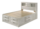 Emily White Storage Platform King Bed