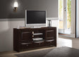 Emily Tv Stand Dark, Entertainment Cabinet, Media Console with Adjustable Shelves and Cable Management in Dark Finish - Ella Furniture