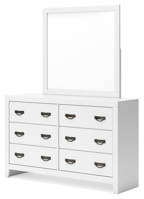 Binterglen White Panel Bedroom Set angled view
