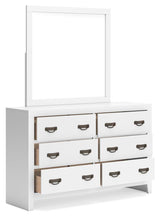 Binterglen White Panel Bedroom Set angled view