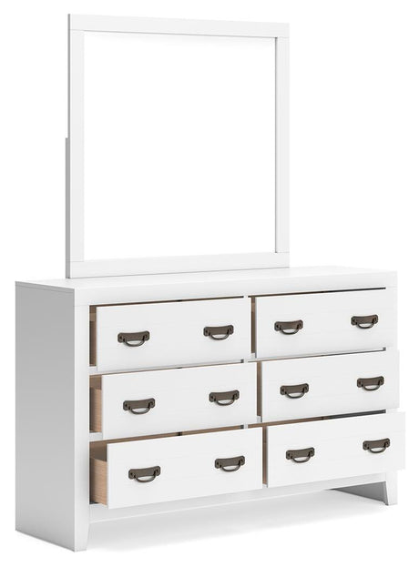 Binterglen White Panel Bedroom Set angled view