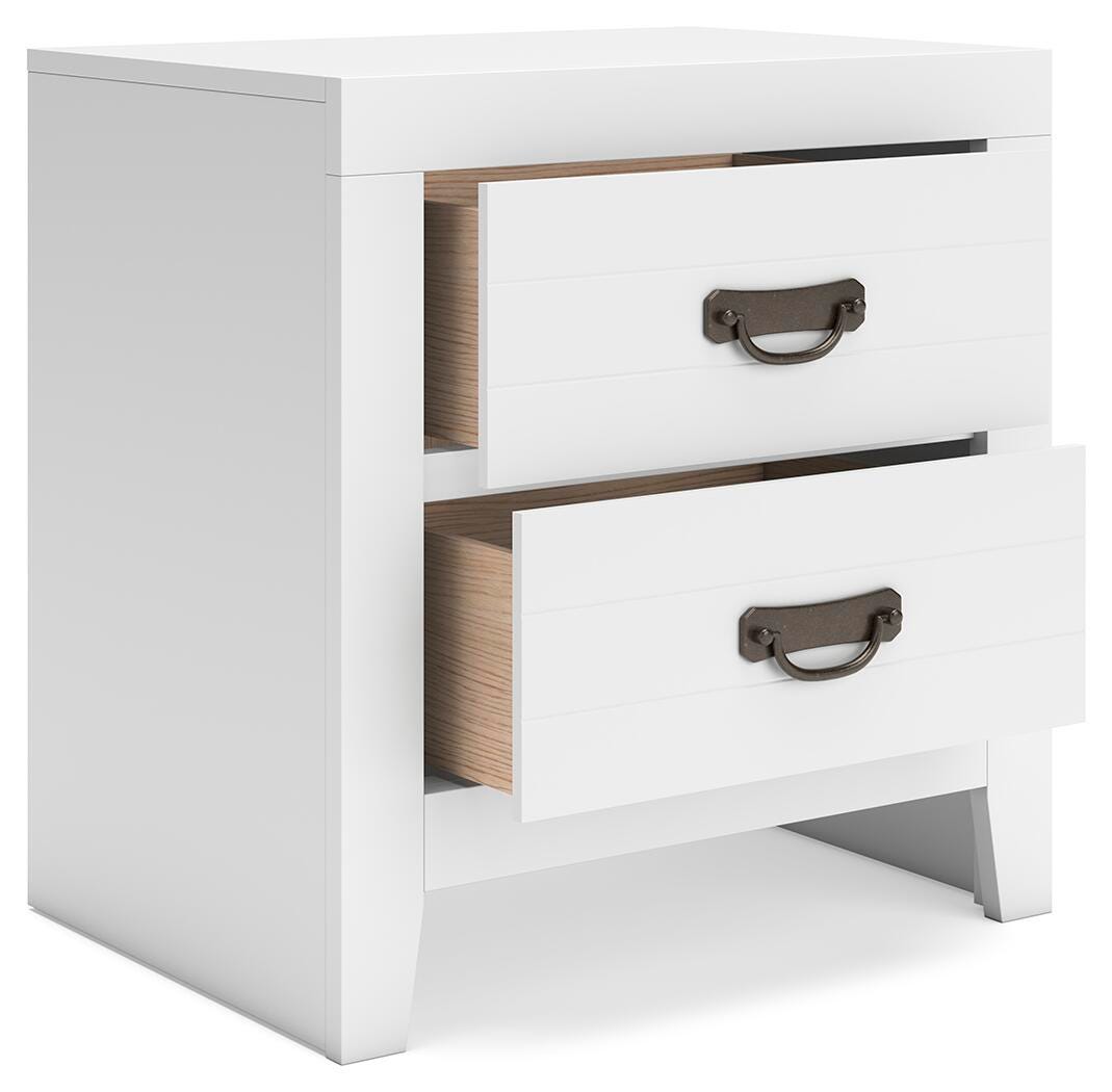 Binterglen White Panel Bedroom Set angled view