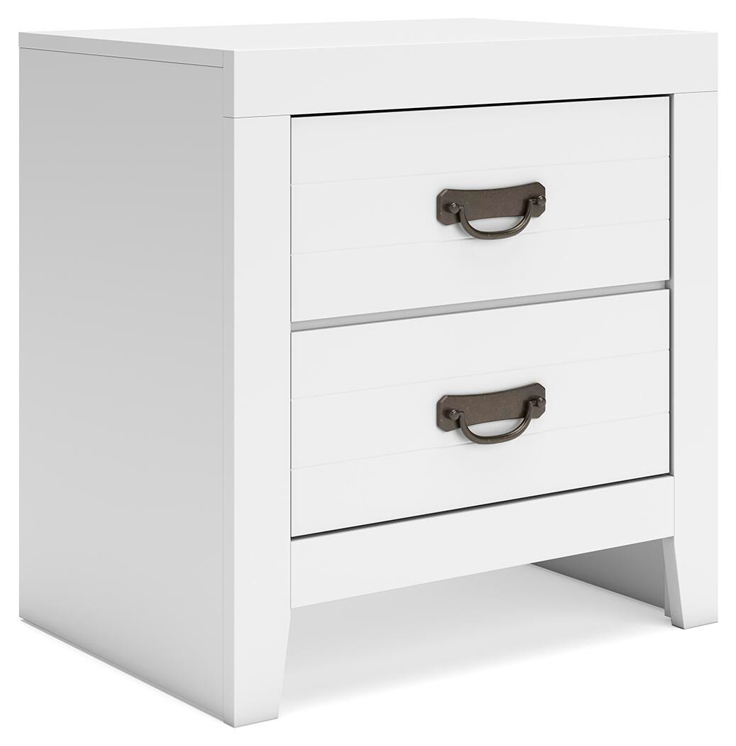 Binterglen White Panel Bedroom Set angled view