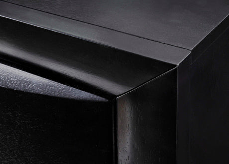 Emily Black Modern Transitional Wood Storage Platform Bedroom Set - Ella Furniture