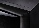 Black Emily Chest, Contemporary Modern Wood, Silver Nickel Knob 5 Drawers - Ella Furniture