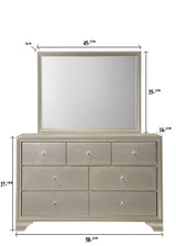 Lyssa Dresser Champagne, Modern Rubberwood, 7 Drawers - Ella Furniture