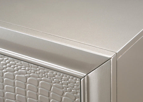 Lyssa Champagne Classic And Modern Twin LED Faux Leather Upholstered Tufted Panel Bed - Ella Furniture