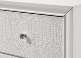 Lyssa Glam Dresser Frost, Modern Wood, Metal Drawer Glides And Felt Lined Top Drawers - Ella Furniture