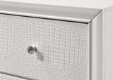 Lyssa Oat Frost LED Upholstered Tufted Panel Queen Bed