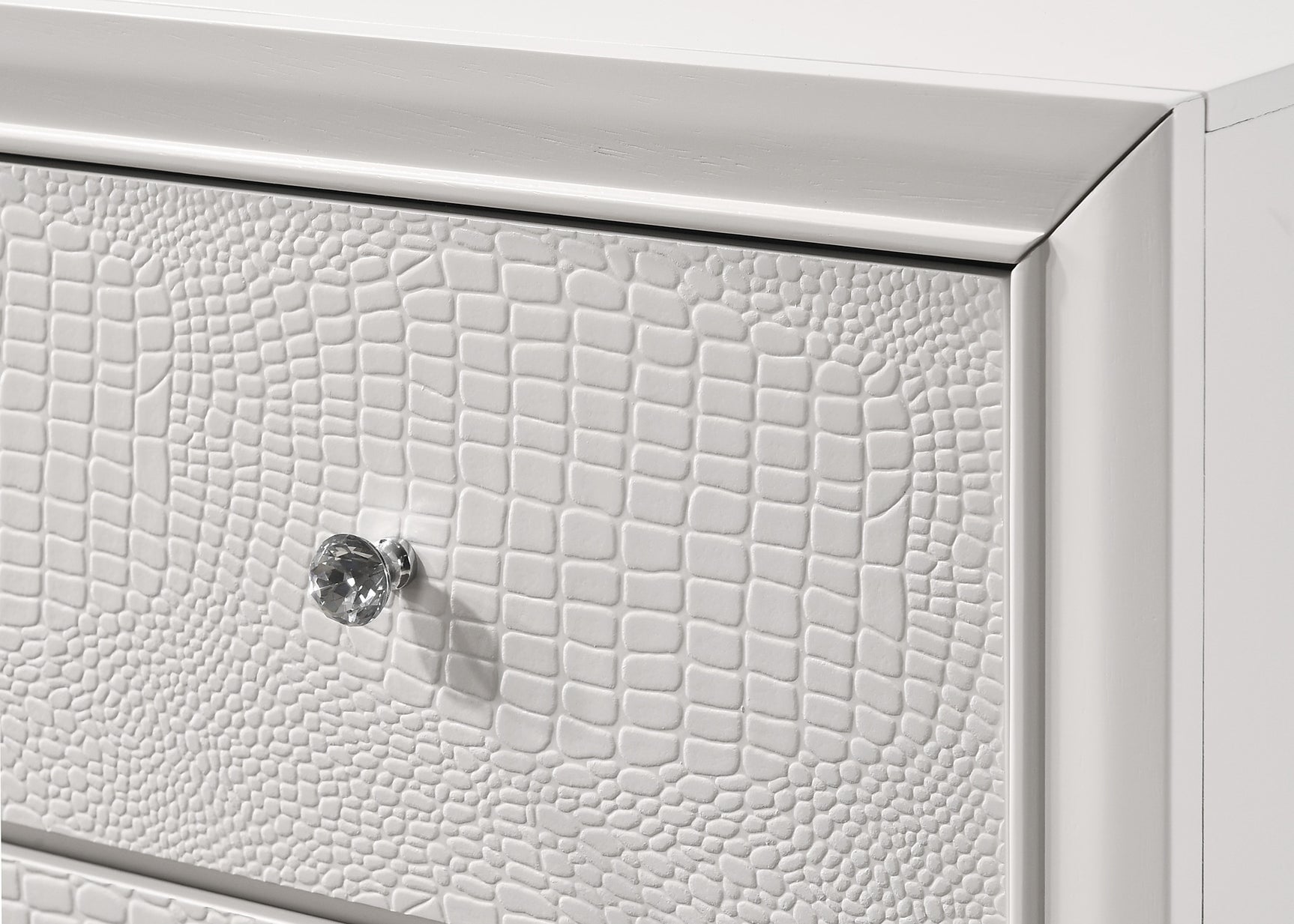 Lyssa Oat Frost LED Upholstered Tufted Panel Queen Bed