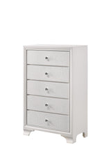 Lyssa Night Stand Frost, Modern Wood, 3 Dovetail Drawers - Ella Furniture