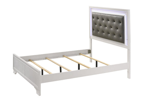 Lyssa Night Stand Frost, Modern Wood, 3 Dovetail Drawers - Ella Furniture