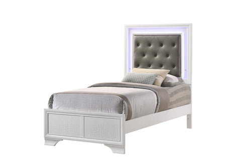 Lyssa Glam Dresser Frost, Modern Wood, Metal Drawer Glides And Felt Lined Top Drawers - Ella Furniture