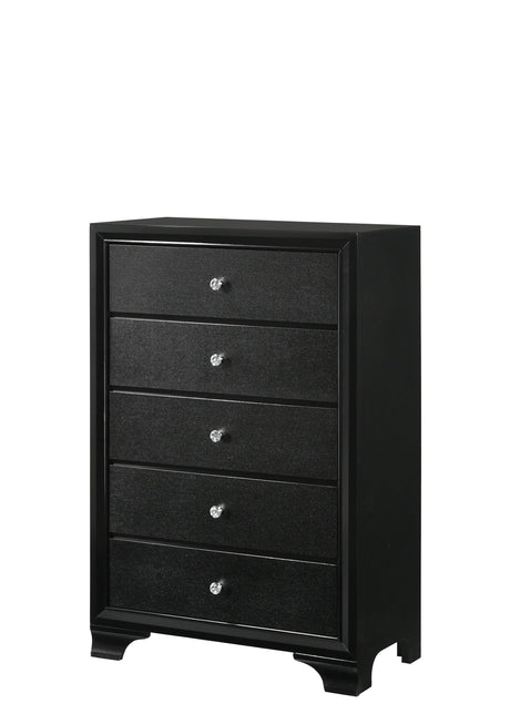 Micah Black Sleek And Modern Contemporary King LED Velvet Upholstered Tufted Panel Bed - Ella Furniture