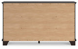 Covetown Dark Brown 7-Drawer Contemporary Dresser