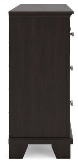 Covetown Dark Brown 7-Drawer Contemporary Dresser