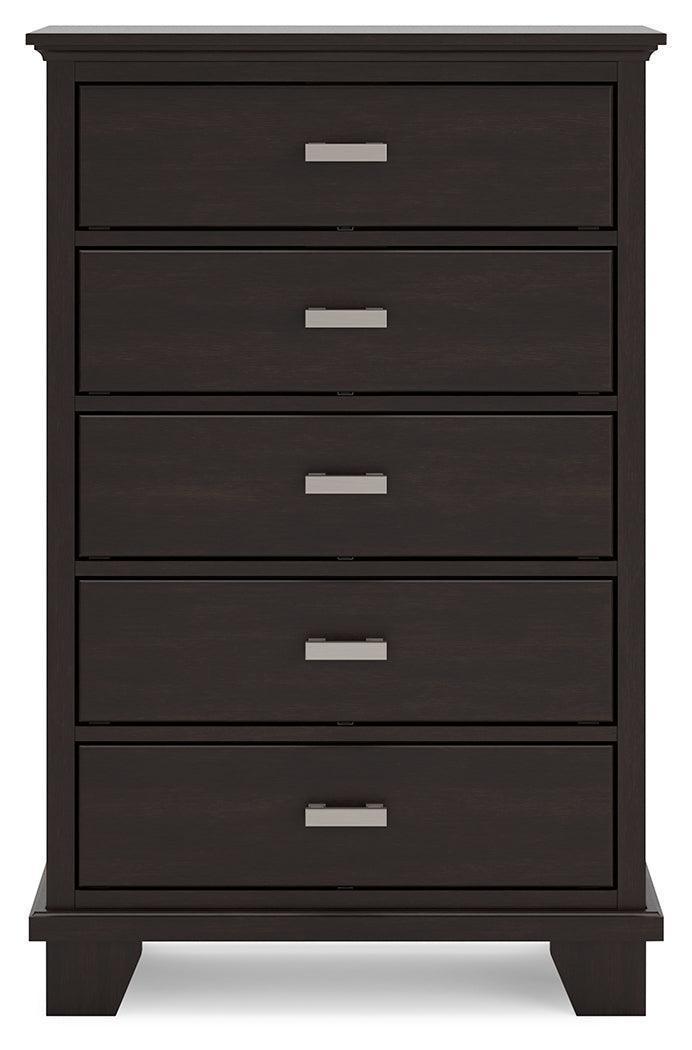 Covetown Dark Brown Chest Of Drawers