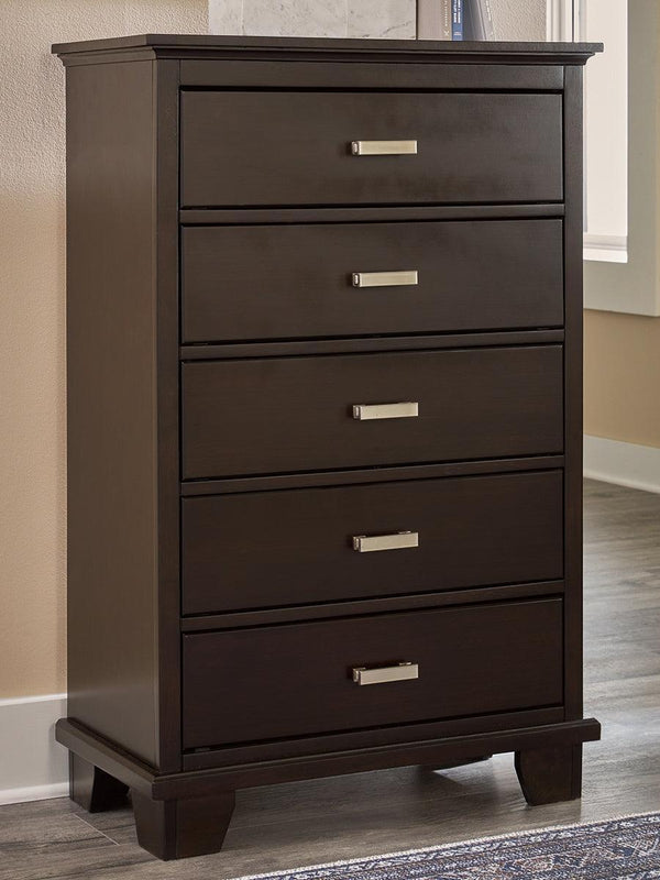 Covetown Dark Brown Chest of Drawers by Ashley