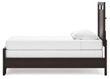 Covetown Dark Brown Twin Panel Bed